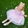 image:imageStelle Girls Wedding Dress Shoes Ballet Flats Flower Party Mary Jane with Beaded Straps ToddlerLittleBig KidsSilver