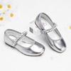 image:imageStelle Girls Wedding Dress Shoes Ballet Flats Flower Party Mary Jane with Beaded Straps ToddlerLittleBig KidsSilver