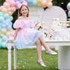 image:imageStelle Girls Wedding Dress Shoes Ballet Flats Flower Party Mary Jane with Beaded Straps ToddlerLittleBig KidsSilver