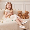 image:imageStelle Girls Wedding Dress Shoes Ballet Flats Flower Party Mary Jane with Beaded Straps ToddlerLittleBig KidsWhite