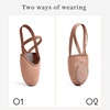 image:imageStelle Half Soles Dance Shoes Women Men Canvas Lyrical Pirouette Ballet Shoes Turners Dance Shoes for ContemporaryTan