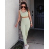 image:imageStelle High Waisted Yoga Leggings with Pockets Buttery Soft Workout Yoga Pants for Women Tummy Control Running GymBrushed Buttery Softmint Green