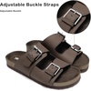 image:imageStelle Kids Sandals Boys Summer Shoes Girls Slippers Slip on Slides with Adjustable Straps for Little KidBig KidChocolate