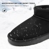 image:imageStelle Kids Snow Boots Girls Boys Winter Ankle Boots Outdoor Warm Slip On Faux Fur Lined Shoes for ToddlerLittleBig KidBlack