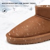image:imageStelle Kids Snow Boots Girls Boys Winter Ankle Boots Outdoor Warm Slip On Faux Fur Lined Shoes for ToddlerLittleBig KidChestnut
