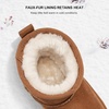 image:imageStelle Kids Snow Boots Girls Boys Winter Ankle Boots Outdoor Warm Slip On Faux Fur Lined Shoes for ToddlerLittleBig KidChestnut