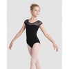 image:imageStelle Leotards for Girls Ballet Dance Leotard Mesh Short Sleeve Gymnastics Outfits for ToddlerLittleBig KidsBlack Mesh Cap Sleeves