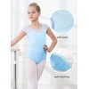 image:imageStelle Leotards for Girls Ballet Dance Leotard Mesh Short Sleeve Gymnastics Outfits for ToddlerLittleBig KidsBlue Mesh Cap Sleeves