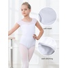 image:imageStelle Leotards for Girls Ballet Dance Leotard Mesh Short Sleeve Gymnastics Outfits for ToddlerLittleBig KidsWhite Mesh Cap Sleeves