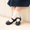 image:imageStelle Mary Jane Shoes for Girls School Uniform Flats Dress Shoes Church for LittleBig Kids  Breathable upper Hookandloop strap Cushioned comfort Flexible outsole Uniform Party Dress occasionsNavy