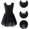 image:imageStelle Puff Sleeve Ballet Leotards for Girls with Sparkly Tutu Skirted Toddler Dance Dress Outfit02sleevelessblack