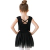 image:imageStelle Puff Sleeve Ballet Leotards for Girls with Sparkly Tutu Skirted Toddler Dance Dress Outfit02sleevelessblack