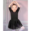 image:imageStelle Puff Sleeve Ballet Leotards for Girls with Sparkly Tutu Skirted Toddler Dance Dress Outfit03short Sleeveblack
