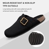 image:imageStelle Suede Clogs for Women Men Potato Shoes with Arch Support Leather Cork Footbed Mules Slip on Home SlippersBlack