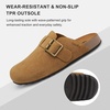 image:imageStelle Suede Clogs for Women Men Potato Shoes with Arch Support Leather Cork Footbed Mules Slip on Home SlippersCaramel