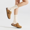 image:imageStelle Suede Clogs for Women Men Potato Shoes with Arch Support Leather Cork Footbed Mules Slip on Home SlippersCaramel
