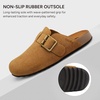 image:imageStelle Suede Clogs for Women Men Potato Shoes with Arch Support Leather Cork Footbed Mules Slip on Home SlippersCaramelleather