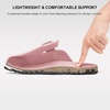 image:imageStelle Suede Clogs for Women Men Potato Shoes with Arch Support Leather Cork Footbed Mules Slip on Home SlippersRose Clay