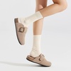 image:imageStelle Suede Clogs for Women Men Potato Shoes with Arch Support Leather Cork Footbed Mules Slip on Home SlippersTaupe