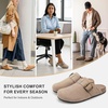 image:imageStelle Suede Clogs for Women Men Potato Shoes with Arch Support Leather Cork Footbed Mules Slip on Home SlippersTaupe