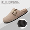 image:imageStelle Suede Clogs for Women Men Potato Shoes with Arch Support Leather Cork Footbed Mules Slip on Home SlippersTaupeleather