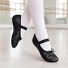 image:imageStelle Toddler Ballet Shoes PU Leather Upper Drawstring  Ballerina Dance Slippers Soft Lining Full Sole Support Elastic Straps Flexible Movement Ballet Training RecitalsBlack