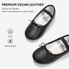 image:imageStelle Toddler Ballet Shoes PU Leather Upper Drawstring  Ballerina Dance Slippers Soft Lining Full Sole Support Elastic Straps Flexible Movement Ballet Training RecitalsBlack