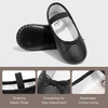 image:imageStelle Toddler Ballet Shoes PU Leather Upper Drawstring  Ballerina Dance Slippers Soft Lining Full Sole Support Elastic Straps Flexible Movement Ballet Training RecitalsBlack