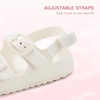 image:imageStelle Toddler Girls Adjustable Buckle Open Toe Sandals  HookandLoop Heel Strap Lightweight Construction Comfortable Fit Flexible Movement Summer Everyday Wear Toddler to Big KidsCreme