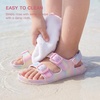 image:imageStelle Toddler Girls Adjustable Buckle Open Toe Sandals  HookandLoop Heel Strap Lightweight Construction Comfortable Fit Flexible Movement Summer Everyday Wear Toddler to Big KidsRainbow