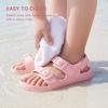 image:imageStelle Toddler Girls Adjustable Buckle Open Toe Sandals  HookandLoop Heel Strap Lightweight Construction Comfortable Fit Flexible Movement Summer Everyday Wear Toddler to Big KidsPink