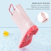 image:imageStelle Toddler Rain Boots for Girls  Waterproof Flexible cozy Lightweight EasyOn Heart Handles NonSlip sole Rain puddle play everyday wear Toddler to big kidsLight Pink