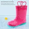 image:imageStelle Toddler Rain Boots for Girls  Waterproof Flexible cozy Lightweight EasyOn Heart Handles NonSlip sole Rain puddle play everyday wear Toddler to big kidsFuchsia