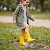 image:imageStelle Toddler Rain Boots for Girls  Waterproof Flexible cozy Lightweight EasyOn Heart Handles NonSlip sole Rain puddle play everyday wear Toddler to big kidsYellow