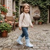 image:imageStelle Toddler Rain Boots for Girls  Waterproof Flexible cozy Lightweight EasyOn Heart Handles NonSlip sole Rain puddle play everyday wear Toddler to big kidsLight Blue