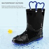 image:imageStelle Toddler Rain Boots for Girls  Waterproof Flexible cozy Lightweight EasyOn Heart Handles NonSlip sole Rain puddle play everyday wear Toddler to big kidsBlack