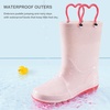 image:imageStelle Toddler Rain Boots for Girls  Waterproof Flexible cozy Lightweight EasyOn Heart Handles NonSlip sole Rain puddle play everyday wear Toddler to big kidsLight Pink