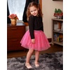 image:imageStelle Tutu for Girls Sequin Skirt with Elastic Waist Layered Tulle Ballet Dance Princess Dress Birthday OutfitHot Pink