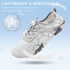 image:imageStelle Water Shoes for Women Adult Aqua Shoes for Swim Lake  River Beach Rafting Kayaking Barefoot QuickDry Mesh Lightweight Comfort Adjustable Bungee Laces NonSlip Rubber OutsoleChalk