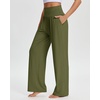 image:imageStelle Wide Leg Yoga Pants for Women High Waisted Super Comfy Buttery Soft Lounge Pants with Pockets 262830 InseamOlive Green