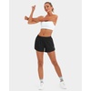 image:imageStelle Womens 35 High Waisted Running Shorts QuickDry Gym Shorts Workout Athletic Shorts Mesh Liner with Zipper PocketsBlack