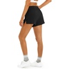 image:imageStelle Womens 35 High Waisted Running Shorts QuickDry Gym Shorts Workout Athletic Shorts Mesh Liner with Zipper PocketsBlack