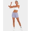 image:imageStelle Womens 35 High Waisted Running Shorts QuickDry Gym Shorts Workout Athletic Shorts Mesh Liner with Zipper PocketsPurple Haze