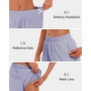image:imageStelle Womens 35 High Waisted Running Shorts QuickDry Gym Shorts Workout Athletic Shorts Mesh Liner with Zipper PocketsPurple Haze