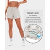 image:imageStelle Womens 35 High Waisted Running Shorts QuickDry Gym Shorts Workout Athletic Shorts Mesh Liner with Zipper PocketsSandy Grey