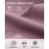 image:imageStelle Womens Capri Yoga Pants with Pockets Essential High Waisted Leggings for WorkoutCotton Like Softnessdusty Lavender