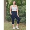 image:imageStelle Womens Capri Yoga Pants with Pockets Essential High Waisted Leggings for WorkoutCotton Like Softnessnavy