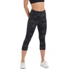 image:imageStelle Womens Capri Yoga Pants with Pockets Essential High Waisted Leggings for WorkoutNylonblackgrey Camo