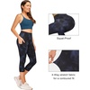 image:imageStelle Womens Capri Yoga Pants with Pockets Essential High Waisted Leggings for WorkoutNyloncloud Dye Blue