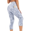 image:imageStelle Womens Capri Yoga Pants with Pockets Essential High Waisted Leggings for WorkoutNylontie Dye Grey